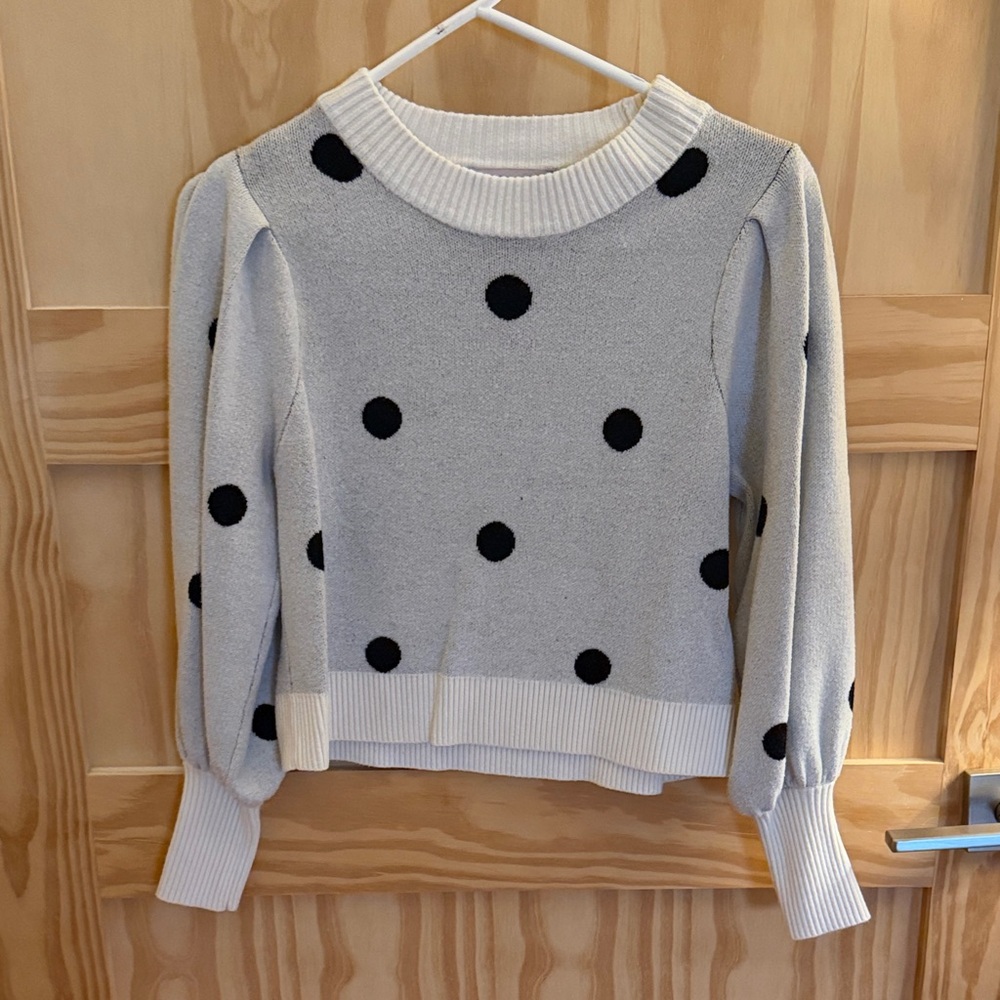 Philosophy Polka Dot Sweater - Gray and Black